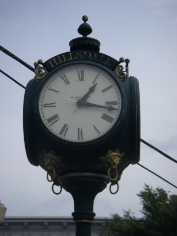 Town Clock in the center of Hillsdale