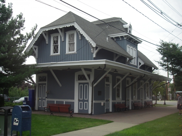 The Hillsdale train station, nicely restored.